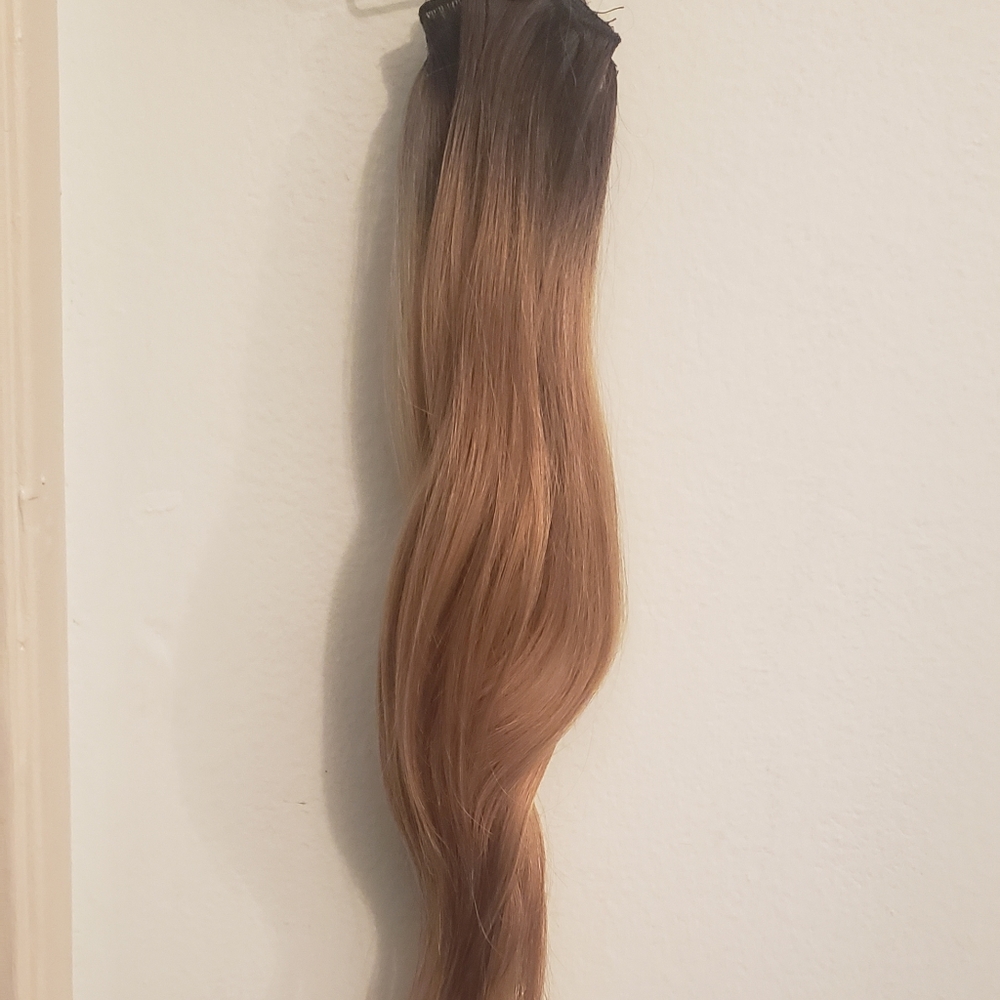 Bellami Pro. Mochachino Brown/ Caramel Blonde signature S wave Rooted Hair Ext.